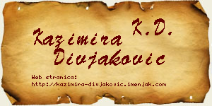 Kazimira Divjaković vizit kartica